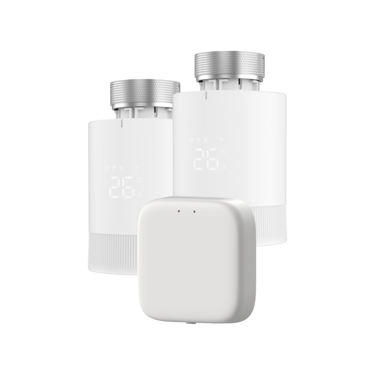2x Smartes Thermostat WT-1 inkl. Gateway WT-2G – Heizungssteuerung mit Zigbee®